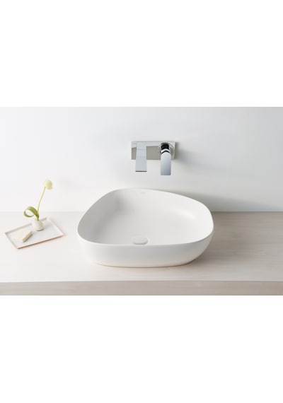 VitrA Outline Asimetrik Lavabo 56 CM Mat Beyaz 5991B401-0016