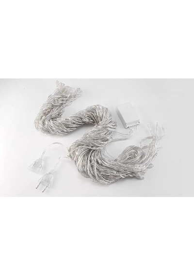 Technojet 2.5 X 2.5 Metre 8 Fonksiyonlu Perde Led 12 Saçaklı 180 Ledli Kablolu Fişli Eklenebilir