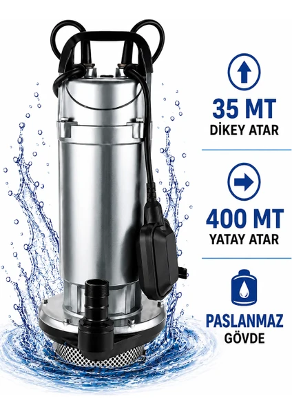2 Hp Temiz Ve Kirli Su Dalgıç Pompa Su Motoru