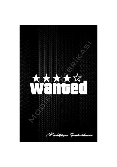 Wanted Sticker Folyo - Beyaz - 20 X 7 Cm