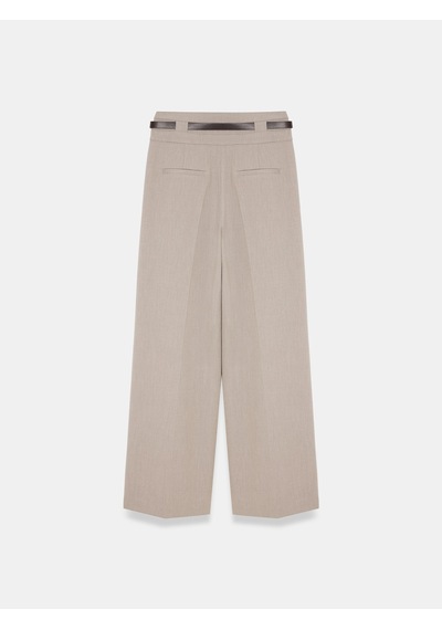 Dilvin 72803 Kemerli Pileli Pantolon-bej