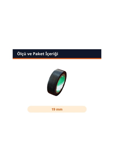 Trobus Elektrik Kablo Bandı İzole Bant 19 Mm Siyah