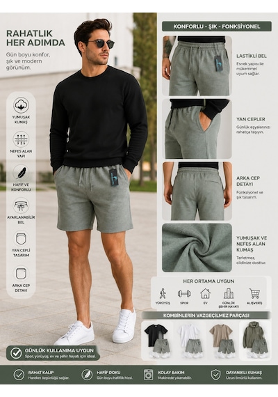 Wear Vexel Erkek Short Gri