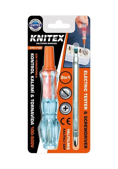 Knitex Ktx-1125 Kontrol Kalemi Ve Tornavida 100-500v 2in1 Düz Yıldız Çıkar Tak