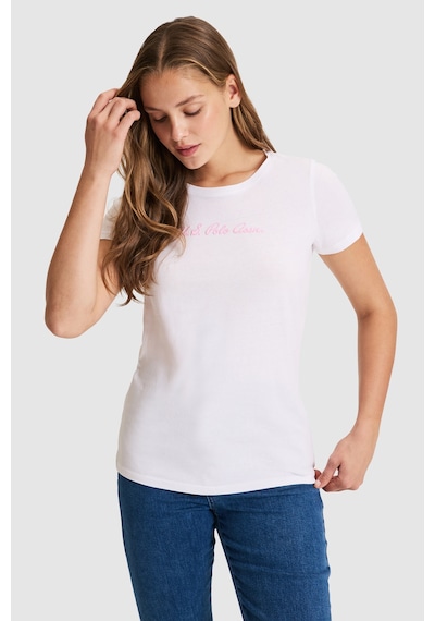 U.S. Polo Assn. U.s. Polo Assn. Kadın Beyaz Tişört Basic 50323450-vr013