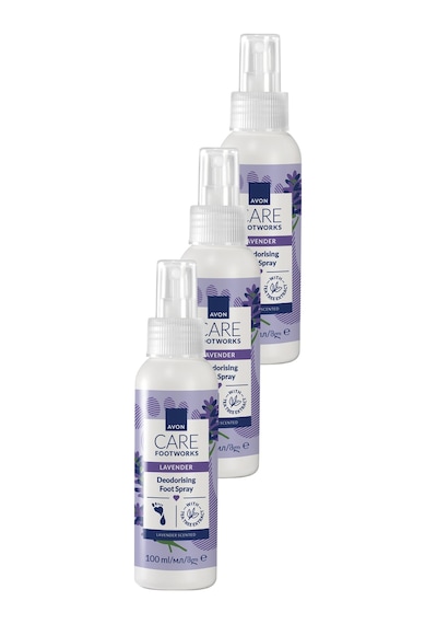 Footworks Lavanta Özlu Koku Önleyici Ayak Spreyi 100ml Üçlü Paket