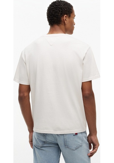 Tommy Hilfiger Tjm Reg Tj Repeat Ss Tee Erkek Beyaz T-shirt - Dm0dm23180