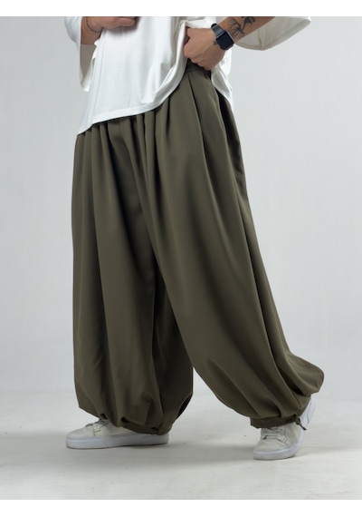 Cocopelli Süper Oversize Haki Erkek Jogger Pantolon Coc3236