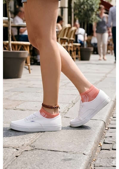 Socketta 5'li Karışık Renkli Kadın Bambu Kendinden Desenli Dikişsiz Esnek Yazlık Patik Çorap - Premium Somon-açık Gül Kurusu-pudra-bebe Pembe-beyaz Socketta 5'li Karışık Renkli Kadın Bambu Kendinden Desenli Dikişsiz Esnek Yazlık Patik Çorap - Premium Somon-açık Gül Kurusu-pudra-bebe Pembe-beyaz