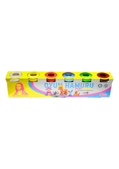 Büyük Boy 6 Renk Oyun Hamuru 6x120 Gr. Canlı Renkler Çok Renkli