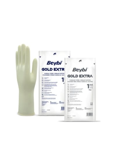 Beybi Gold Extra Pudralı Steril Cerrahi Eldiven 20'Li 8.5