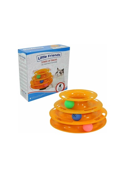 Little Friends 26 x 13 CM Üç Katlı Toplu Kedi Oyuncağı