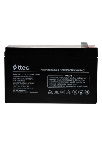 Ttec 12 Volt 7a Akü - 12v 7 Ah Base Kuru Akü Aralık 2024 Üretim