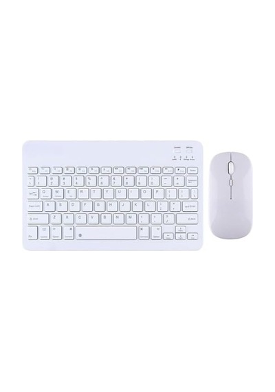 Şık Tasarımlı Bluetooth Kablosuz Klavye Ve Mouse Seti Android, Apple Uyumlu iOS Ve Windows Uyumlu Şarj Edileb Diğer