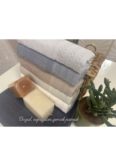 Goldroom Home Pamuklu Püsküllü, Jakarlı 30x50 12 Li Mutfak Havlusu 6 Renk