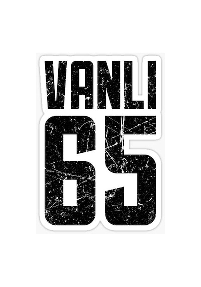 65 VAN Sticker Yapıştırma Oto Etiket 17cm