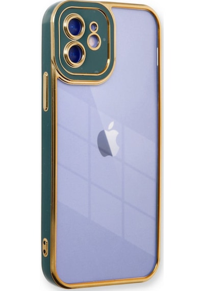 Apple Uyumlu iPhone 12 Kılıf Lazer Lens Kamera Çerçeveli Kapak