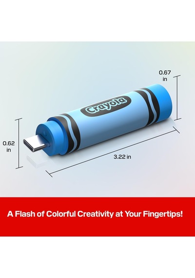 Sandisk 128gb Crayola Usb-c Flash Sürücü, Gök Mavisi - 300mb/s'ye