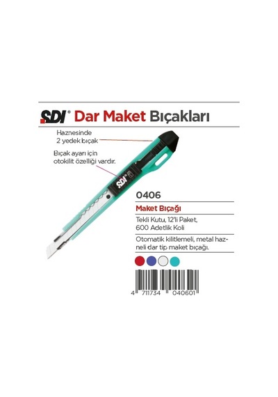 Sdi Dar Maket Bıçağı 9Mm N 0406