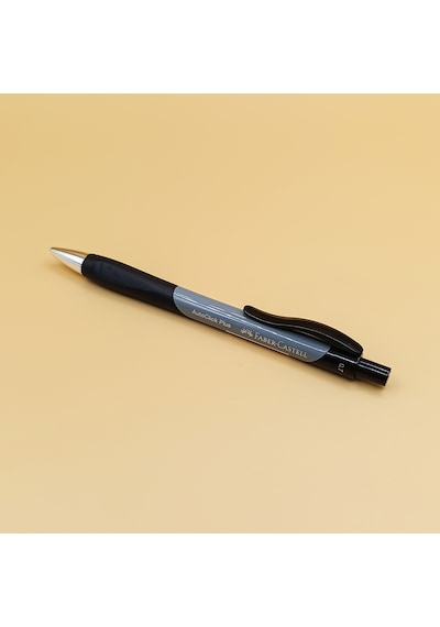 Faber-castell Autoclick Plus 0.7 Mm Uçlu Kalem Ergonomik Tutuşlu Gri - Siyah