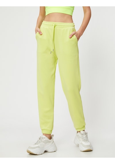 Koton Modal Karışımlı Jogger Eşofman Altı Sarı 3sak40181nk 3SAK40181NK153 Sarı