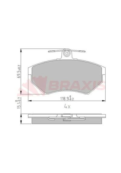 Vw Polo Classic On Fren Balatasi 1.6 1996-2002 Braxıs Aa0616