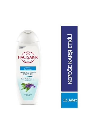 Hacı Şakir Adaçayı Özlü Kepeğe Karşı Etkili Şampuan 12 x 500 ML