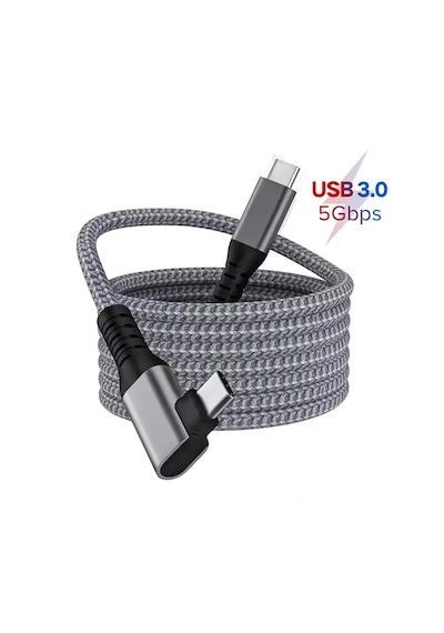Daytona Vr-c Oculus Quest İle Uyumlu Vr5 Link Kablosu 5 M, 5gbps Usb 3.2 Gen 1 Hızlı Veri Aktarımı, Hızlı Şarj Usb-c, Quest 2 Uyumlu Type C To Type C Kablo