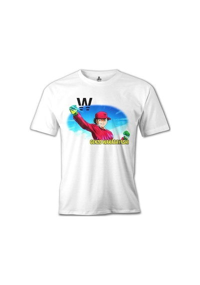 Genzo Wakabayashi - W Beyaz Erkek Tshirt