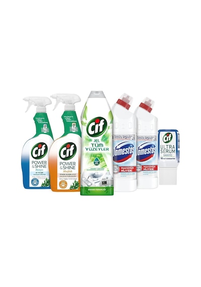 Cif - Domestos Temizlik Paketi + Ultra Serum Banyo Konsantre 70 ML