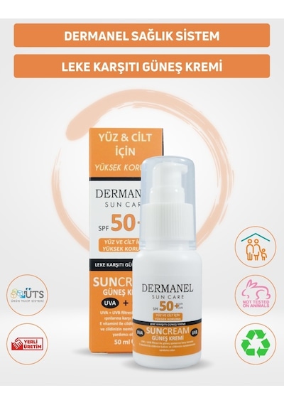 Dermanel Leke Karşıtı Güneş Kremi 50 ML + Dermanel Ter Önleyici Sprey 150 ML