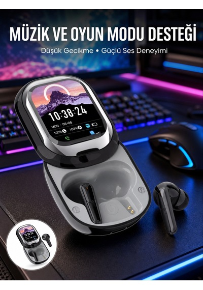 Kişiselleştirilebilir Led Ekranlı Bluetooth Kulaklık Oyun & Müzik Modlu - Lisinya Standart
