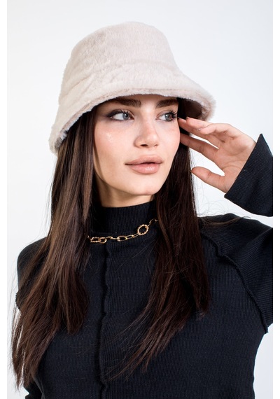 Ladycolor Lady Color Yumuşak Dokulu Bucket Şapka Krem