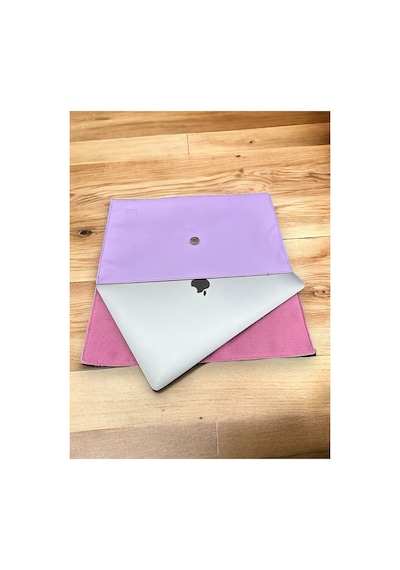 Plush Studıo Istanbul Mor Deri Laptop Ve Evrak Çantası Peluş Astarlı 36 26 Cm Mor Mor
