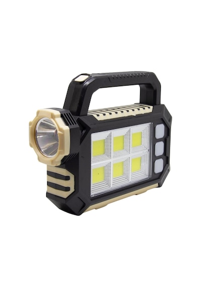Gold Silver Gs 490 15w Güneş Enerjili Çok Fonksiyonlu Fener Siyah