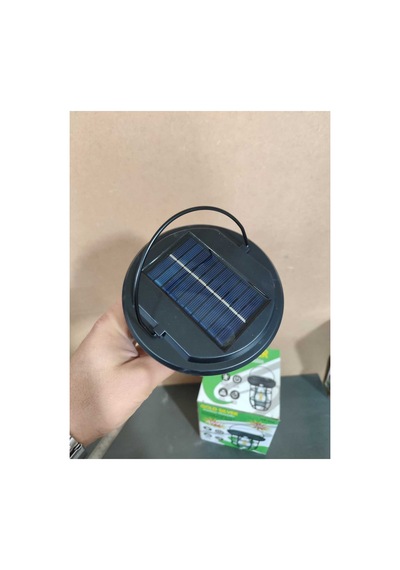 Güneş Enerjili 3 Modlu Sarı Işıklı 15 W Fener Lamba Sensörlü Bahçe Duvar Dış Mekan Apliği Aplik Siyah Siyah