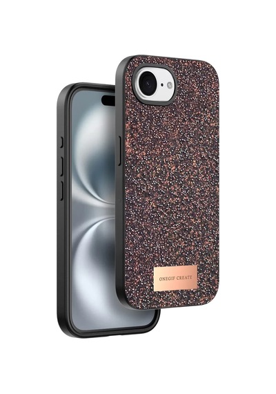 Onegif Apple iPhone Uyumlu  16e Uyumlu Bright Simli Kapak - Derin Mor