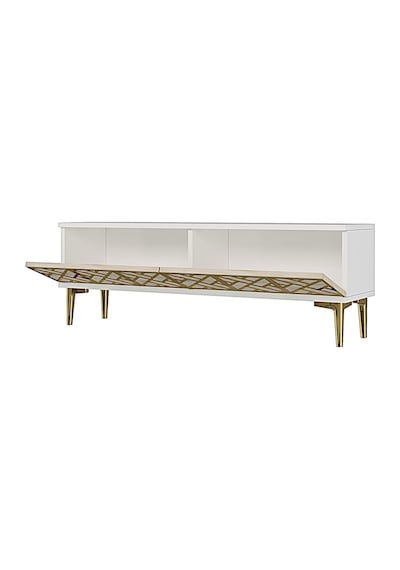 Tsa1238btg - Arextv120 Tv Stand, Tv Sehpası Beyaz - Traverten - Gold 120cm Tsa1238btg - Arextv120 Tv Stand, Tv Sehpası Beyaz - Traverten - Gold 120cm