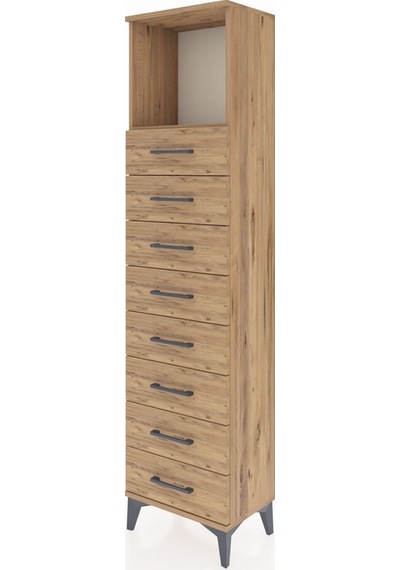 Arges Dolap Tek Raflı 8 Çekmeceli 44x30x182 Çam-çam Çam Arges Dolap Tek Raflı 8 Çekmeceli 44x30x182 Çam-çam Çam