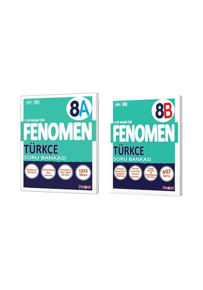 Fenomen Okul 2024 8. Sınıf Lgs Türkçe A + B Soru Bankası Seti 2 Kitap