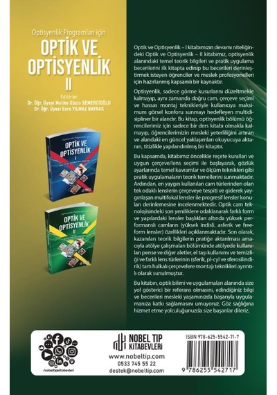 Optisyenlik Prog.için Optik Ve Optisyen.2.baskı