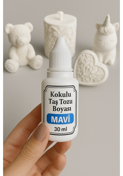 Mavi Renk - Kokulu Taş Tozu Boyası - 30 Ml