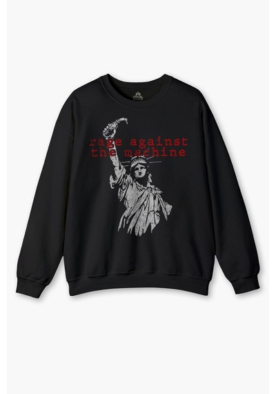 So Cool Rage Against The Machine Ratm Siyah Sweatshirt Music Rock Metal Müzik Baskılı Sweat Siyah