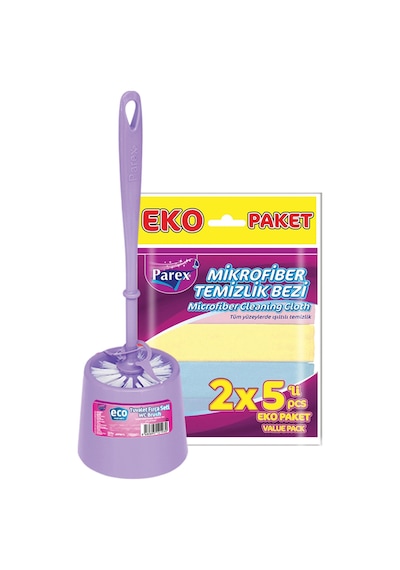 Tuvalet Fırçası Ve 2 X 5 Mikrofiber Temizlik Bezi Paketi Diğer
