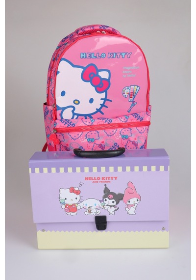 X Dekomus "candy Kitty Collection" Hello Kitty Lisanslı Ortopedik İlkokul Çantası Ve Saplı Çanta Seti Altın