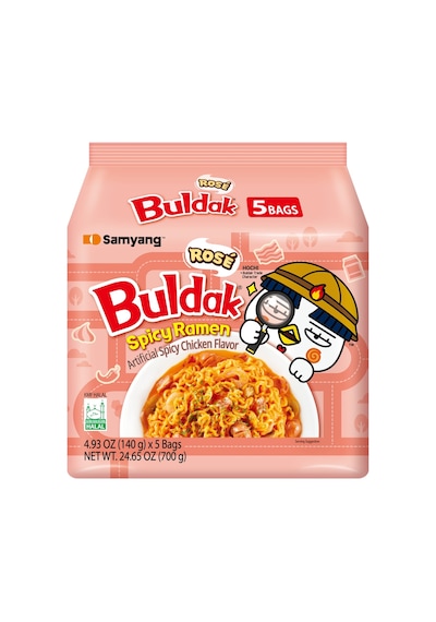 Samyang Buldak Rose Hot Chicken Flavor Ramen 5li Paket
