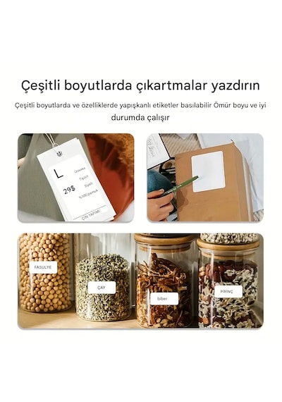 Mpia P1 Etiket Yazıcısı Termal Kablosuz Eleph-label App Android Apple Uyumlu iOS