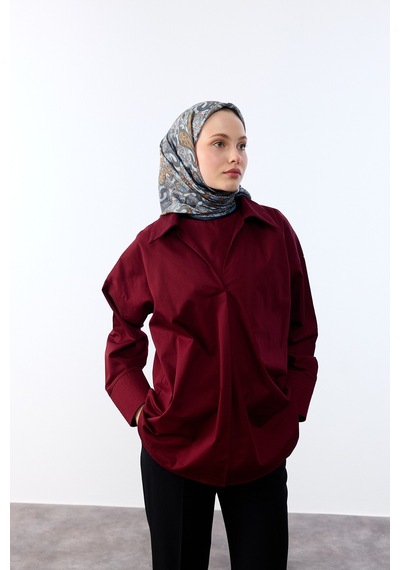 Mirsoy Scarf Rana Etnik Desen Eşarp Mavi