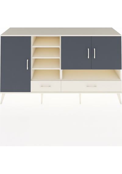 Kronos Konsol 8 Raflı 2 Çekmeceli 3 Kapaklı 176x59x99 Aytaşı-antr Aytaşı-antrasit/aytaşı