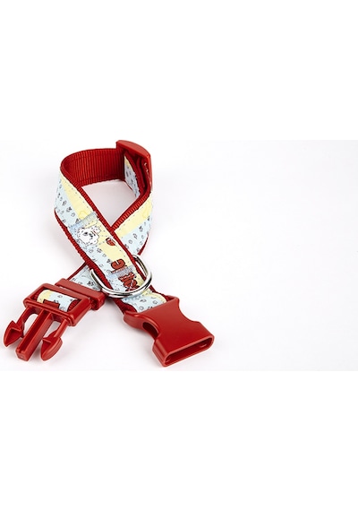 Doggie Pati Desenli Dokuma Köpek Boyun Tasması 3 Cm X 36-60 Cm Kırmızı Diğer